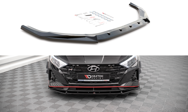 Maxton Front Splitter V.2 Hyundai I20 N Mk3 - Gloss Black