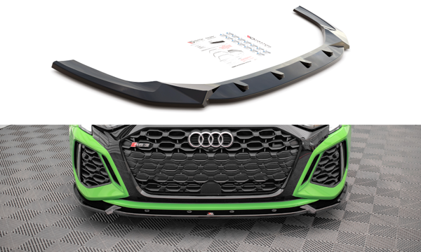 Maxton Front Splitter V.1 Audi RS3 8Y - Gloss Black