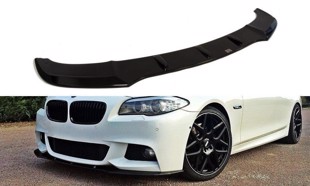 Maxton Front Splitter V.1 For BMW 5 F10/F11 Mpack - Gloss Black