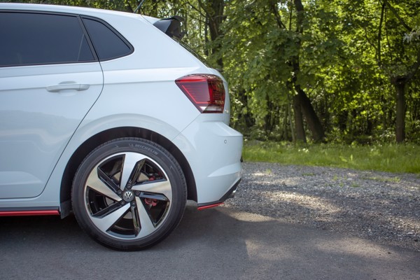 Maxton Rear Side Splitters VW Polo Mk6 Gti - Gloss Black