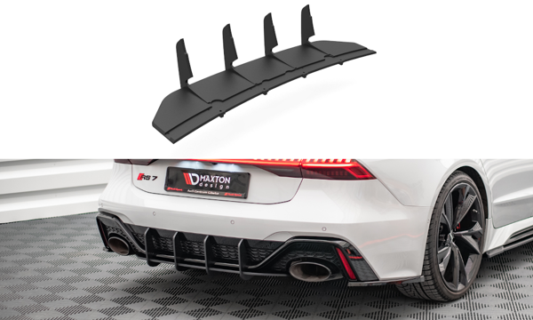 Maxton Street Pro Rear Diffuser Audi RS7 C8 / RS6 C8 - Black-Red