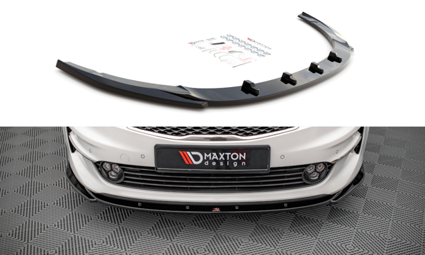 Maxton Front Splitter V.2 Kia Optima Mk4 - Gloss Black