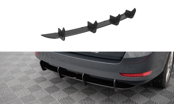 Maxton Street Pro Rear Diffuser Skoda Fabia Combi Mk3 Facelift - Black-Red