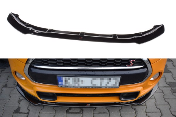 Maxton Front Splitter Mini Cooper S Mk3 Preface 3-Door (F56) - Gloss Black