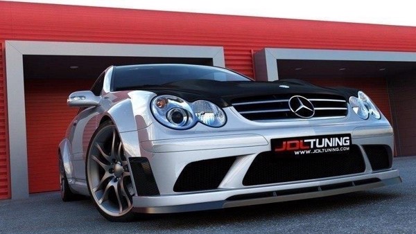 Maxton Front Splitter Mercedes Clk W209 (For Me-Clk-209-Black-F1 Bumper) - Gloss Black