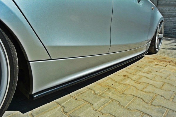 Maxton Side Skirts Diffusers BMW 1 E87 - Gloss Black