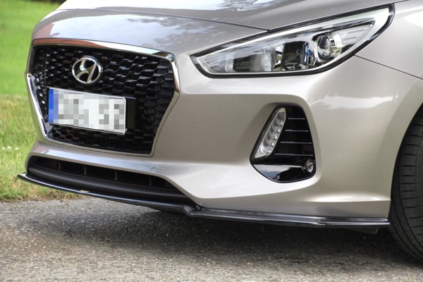 Maxton Front Splitter V.1 Hyundai I30 Mk3 Hatchback - Gloss Black