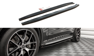 Maxton Side Skirts Diffusers Mercedes-Benz Glc Coupe Amg-Line C253 Facelift - Gloss Black