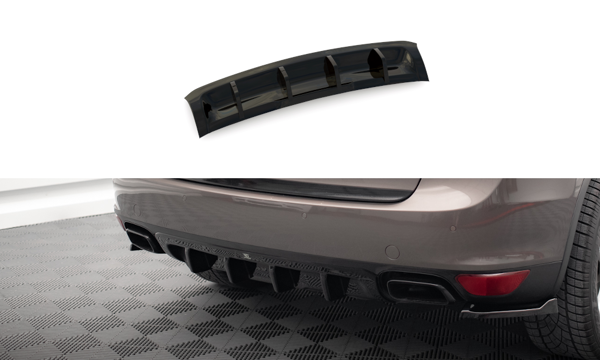 Maxton Rear Valance Porsche Cayenne Mk2 - Gloss Black