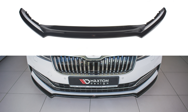 Maxton Front Splitter V.1 Skoda Superb Mk3 Fl - Gloss Black