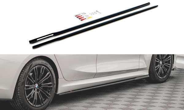 Maxton Side Skirts Diffusers V.2 BMW 3 G20 / G21 M-Pack - Gloss Black