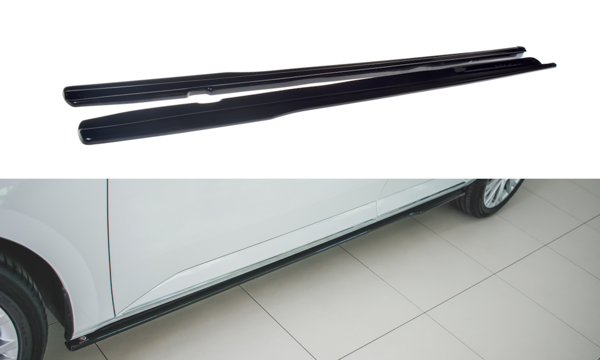 Maxton Side Skirts Diffusers Skoda Superb Mk3 Fl - Gloss Black