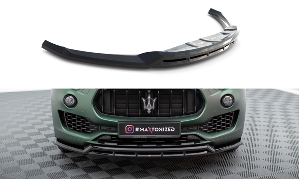 Maxton Front Splitter V.2 Maserati Levante Mk1 - Gloss Black