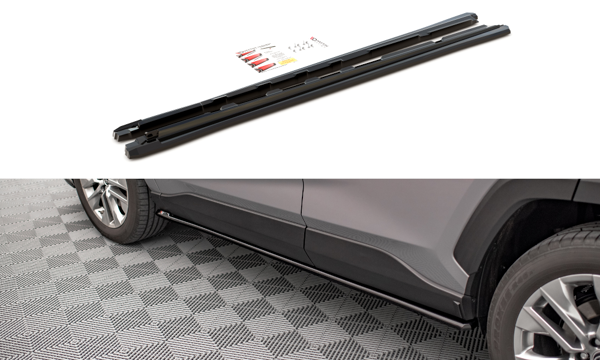 Maxton Side Skirts Diffusers Toyota Rav4 Mk5 - Gloss Black