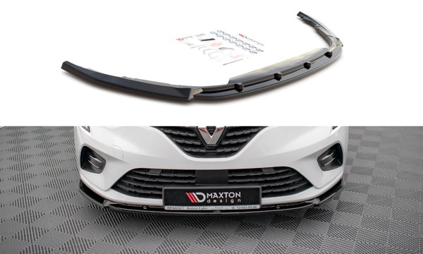 Maxton Front Splitter V.2 Renault Clio Mk5 - Gloss Black