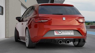 Maxton Rear Valance V.2 Seat Leon Cupra Mk3 Fl Hatchback - Gloss Black