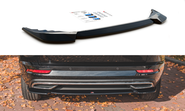 Maxton Central Rear Splitter Skoda Karoq Sportline - Gloss Black