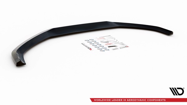 Maxton Front Splitter V.2 Audi A4 B9 - Gloss Black