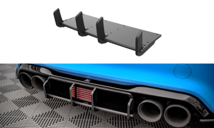 Maxton Street Pro Rear Diffuser BMW M2 F87 - Black-Red