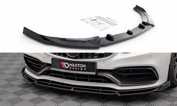 Maxton Front Splitter V.2 Mercedes-Amg C63 Coupe Amg Aero Pack C205 Facelift - Gloss Black