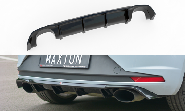 Maxton Rear Valance Seat Leon Iii Cupra - Gloss Black