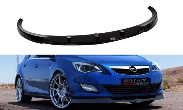 Maxton Front Splitter Opel Astra J (Pre-Facelift) - Gloss Black