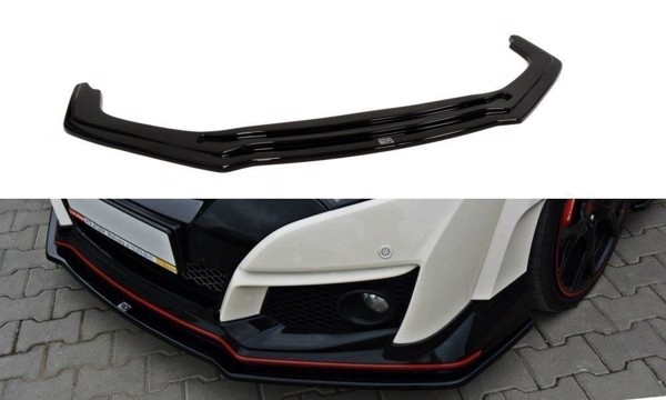 Maxton Front Splitter V.1 Honda Civic Ix Type R - Gloss Black