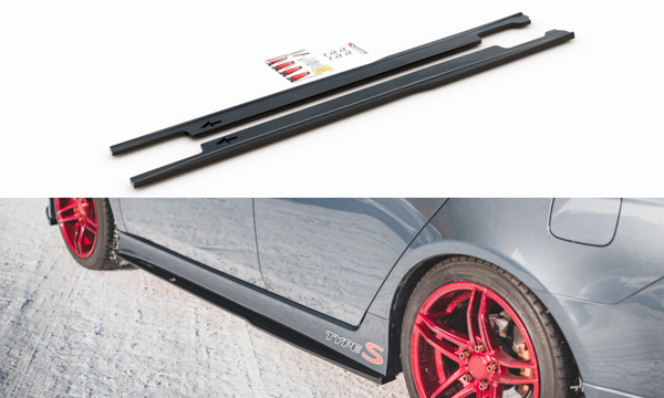 Maxton Side Skirts Diffusers V.2 Honda Accord Mk7 Type-S - Gloss Black