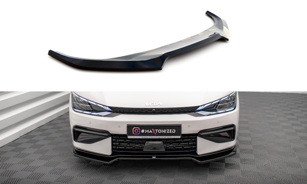 Maxton Front Splitter V.1 Kia Ev6 Gt-Line Mk1 - Gloss Black