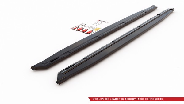 Maxton Side Skirts Diffusers Skoda Kodiaq Mk1 Sportline/RS (Version With Mudflaps) - Gloss Black