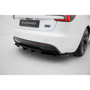 Maxton Rear Splitter (with vertical bars) V.2 Tesla Model 3 Performance Mk1 Facelift