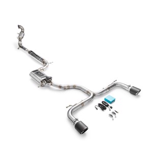 RM Motors Complete exhaust system for Seat Leon Cupra 3 with sport catalyst Emission standard - Euro 3, Capacity - 200 cpsi, Tip diameter - 101 mm, Exhaust tip - 4