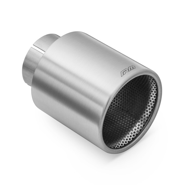 RM Motors RM Motors satin stainless steel exhaust tip KPZS/DP Inlet diameter - 76 mm, Tip diameter - 89 mm, Including the clamp - No