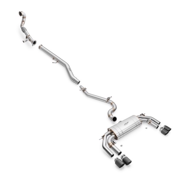 RM Motors Complete exhaust system AUDI S3 8Y 2.0 TFSI Sedan Beginning - Downpipe +straight pipe, AUDI tips - 3